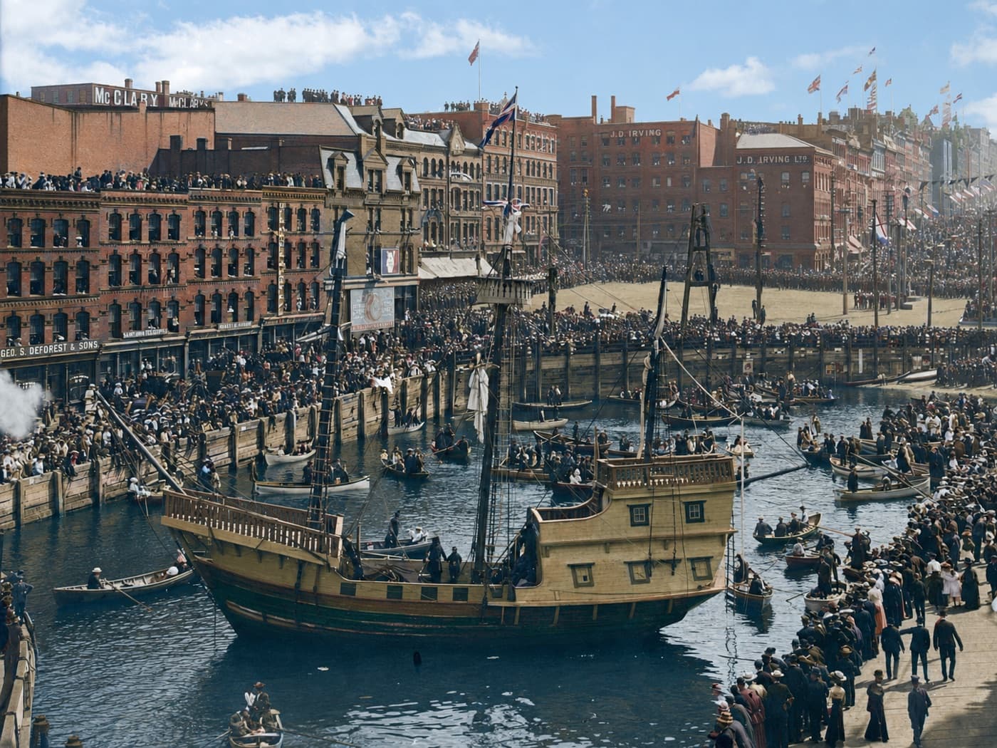 The slip, from the other side, Market Slip, uptown Saint John, Early 1900s